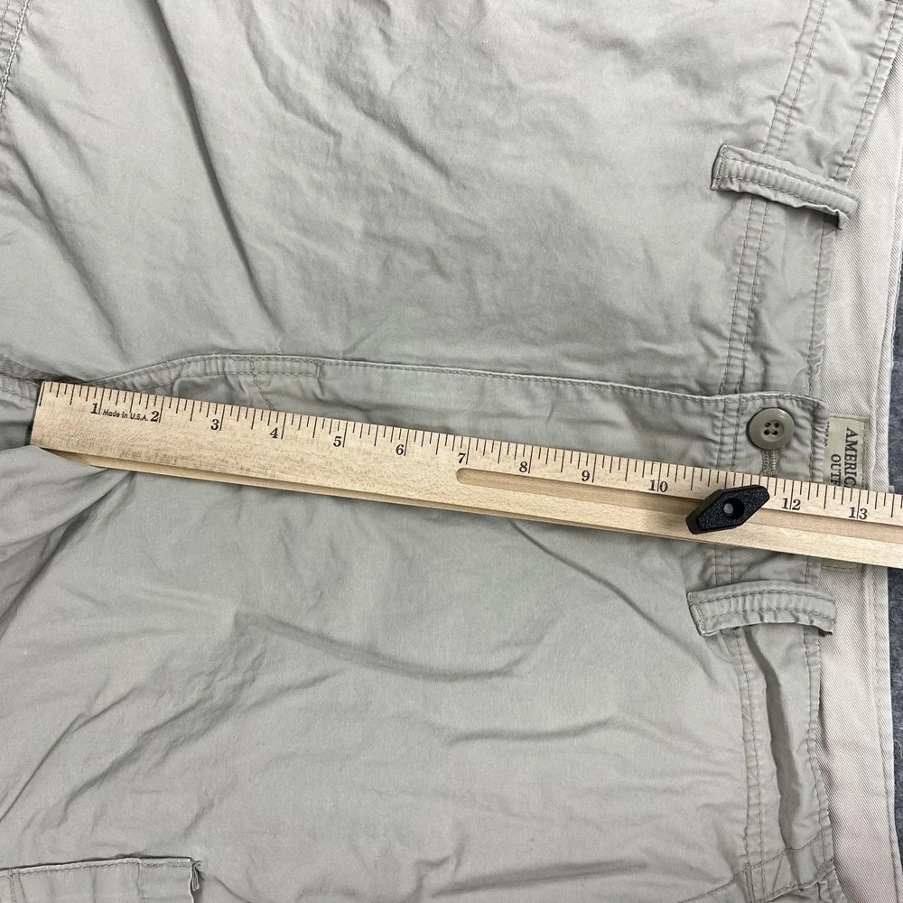 American Eagle Outfitters Mens Cargo Shorts 36 Beige Canvas Utility Y2K 01977